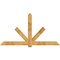Ekena Millwork Kennewick Rough Sawn Timber Gable Bracket, Western Red Cedar, 96"W x 52"H x 4"D x 6"F, 13/12 Pitch GBW096X52X0406KEN00RWR - alternate 1